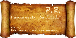 Pandureszku Renátó névjegykártya
